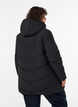 Mittellange Steppjacke mit Kapuze, Schwarz, Model image number 2