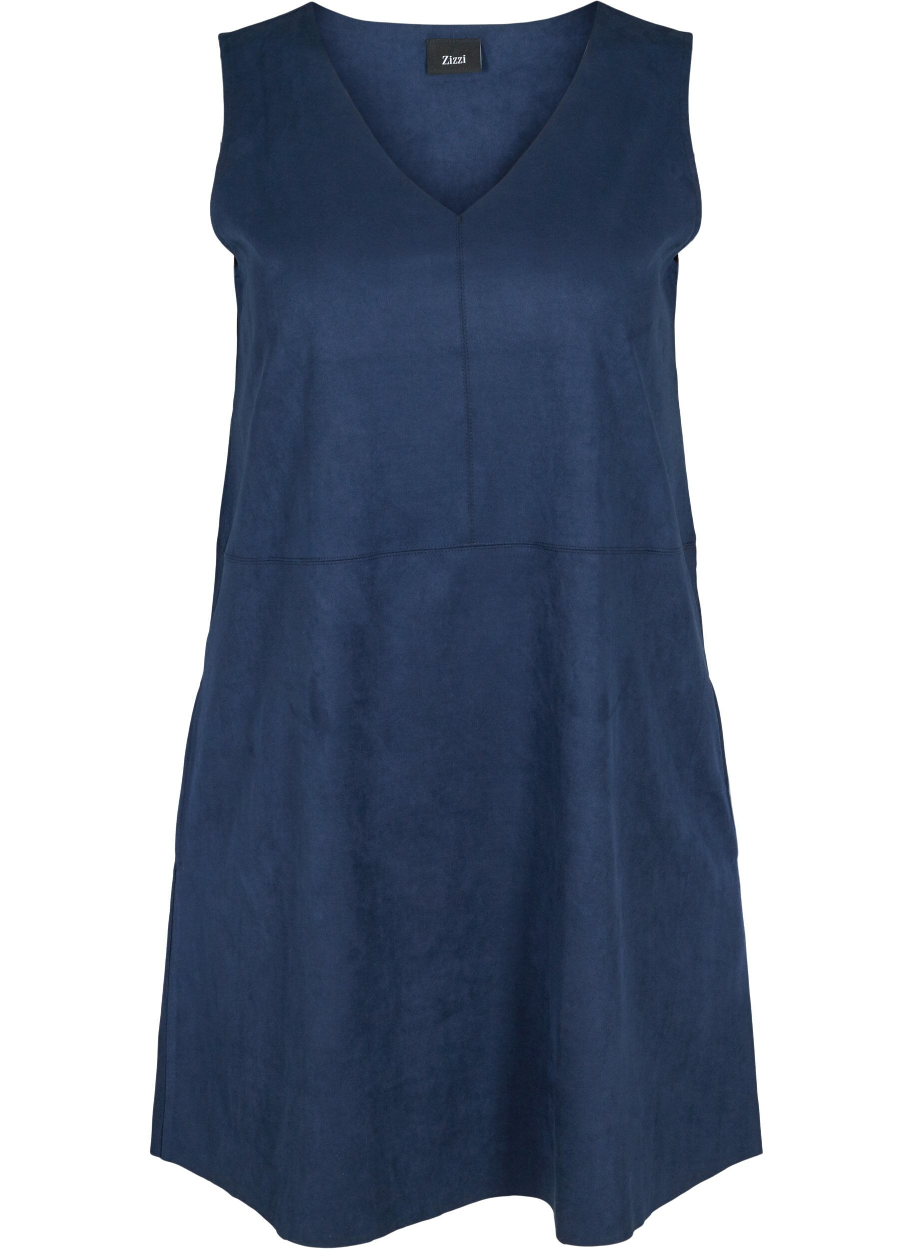 Zizzi&Auml;rmelloses Kleid mit A-Form, Dark Blue, Packshot image number 0
