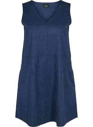 Ärmelloses Kleid mit A-Form, Dark Blue, Packshot image number 0