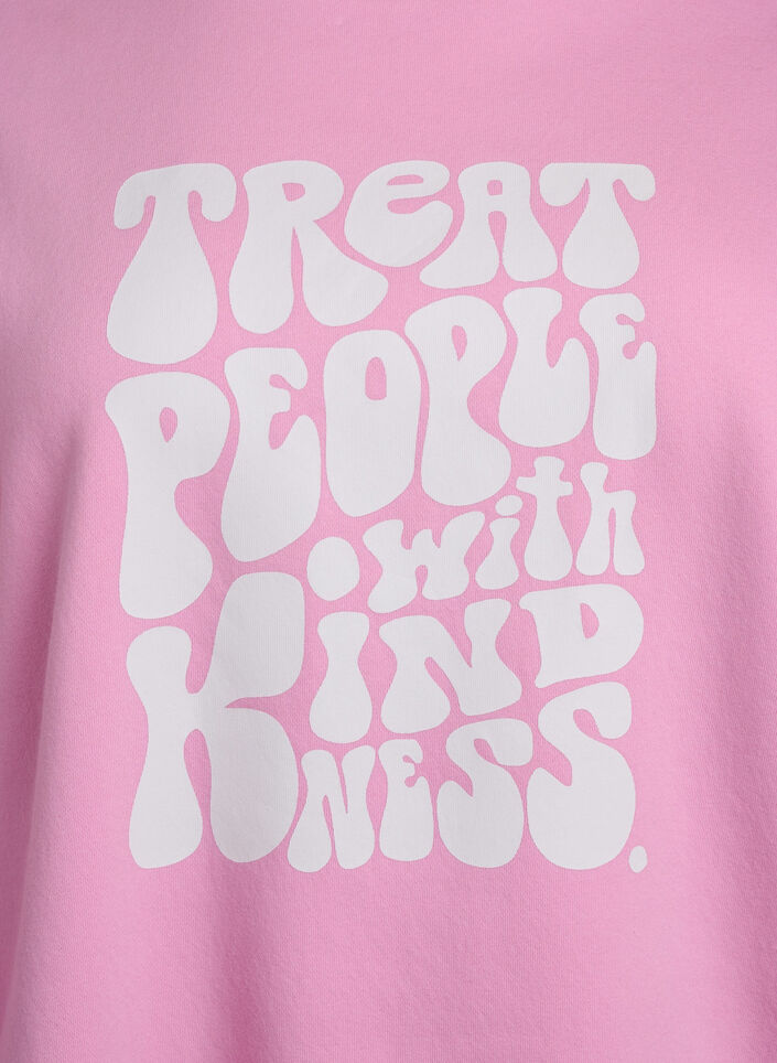 Sweatshirt mit Textaufdruck, Bubblegum, Packshot image number 2