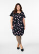 Kurz&auml;rmliges Baumwollkleid mit Aufdruck, Schwarz, Model image number 1