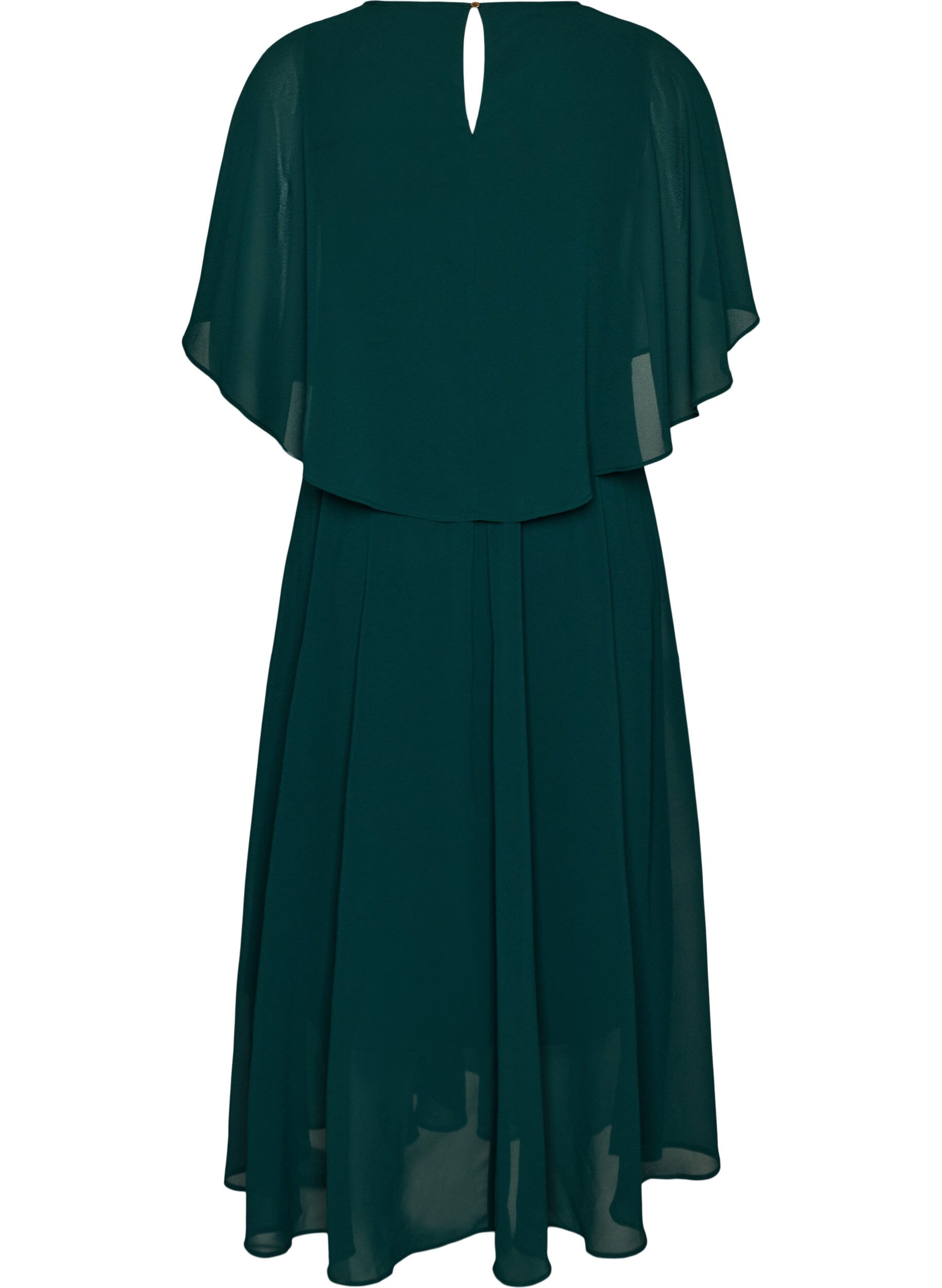ZizziKurz&auml;rmeliges Maxikleid in A-Linie, Gr&uuml;n, Packshot image number 1