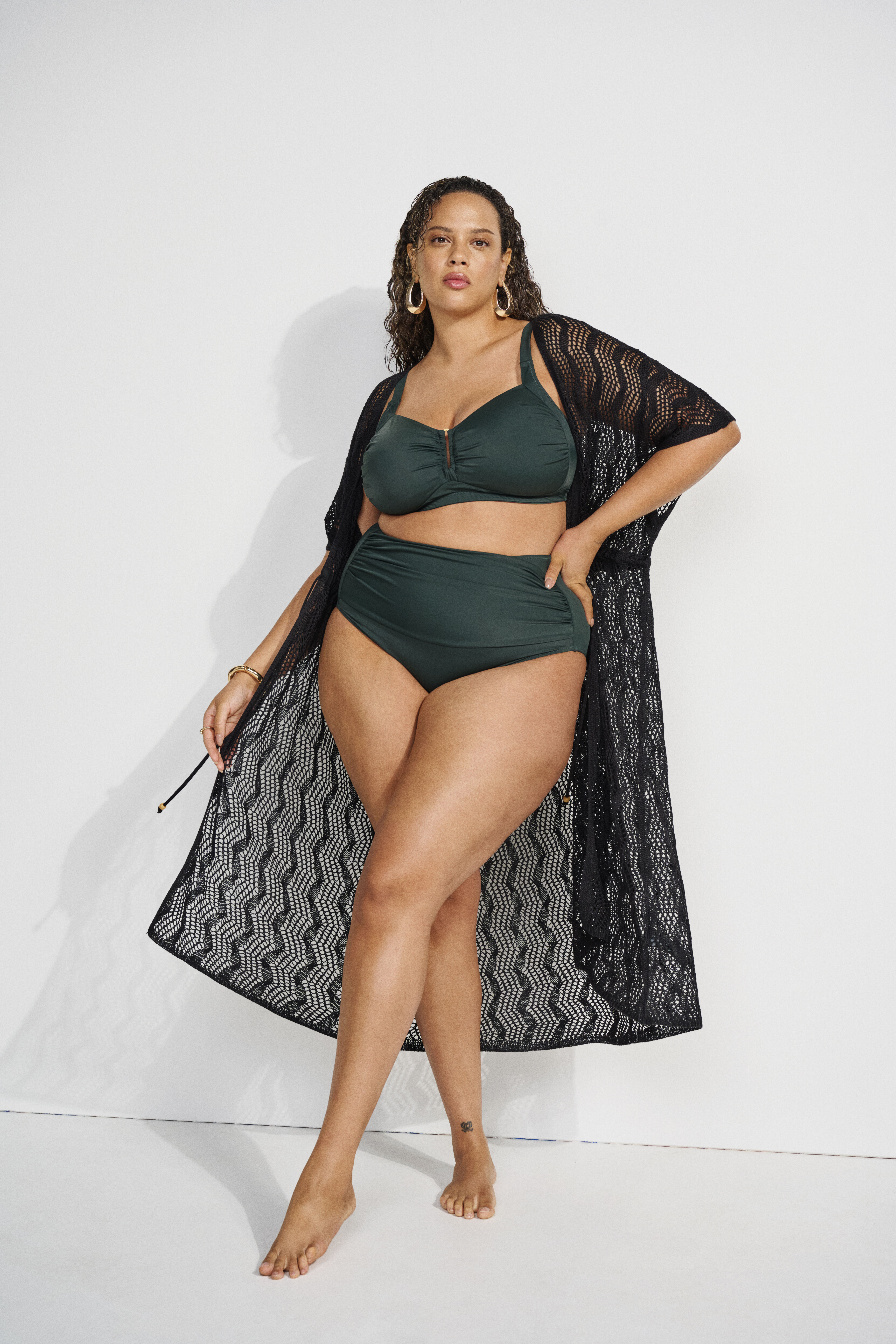 Bikini-Look mit Kimono, , Model