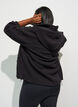 Teddyjacke mit Kapuze und Rei&szlig;verschluss, Schwarz, Model image number 1