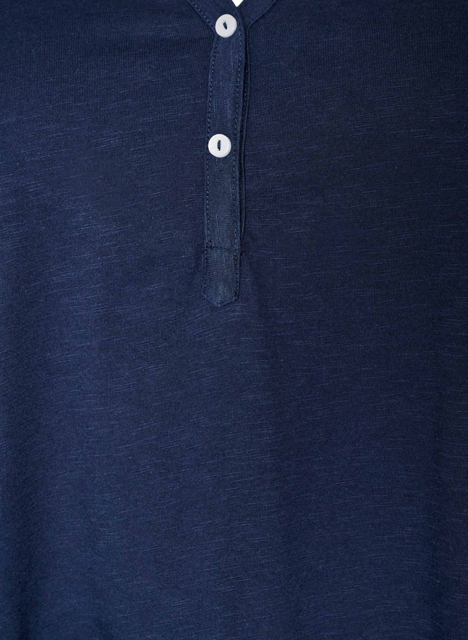 ZizziT-Shirt mit Knopfleiste, Blau, Packshot image number 2