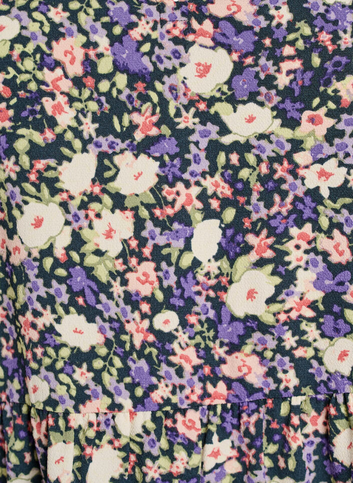 Kurzarmkleid mit A-Linie und Teilungsn&auml;hten, Lila, Packshot image number 2