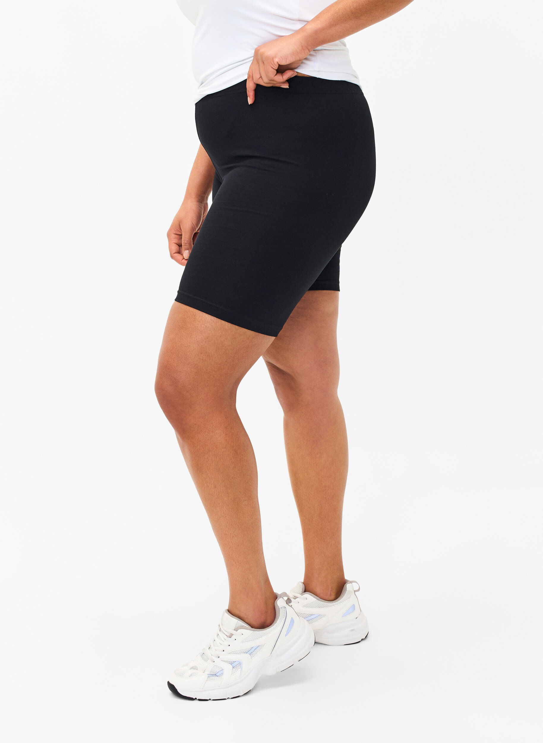 Zizzi2er-Pack Leggings-Shorts, Schwarz, Model image number 0