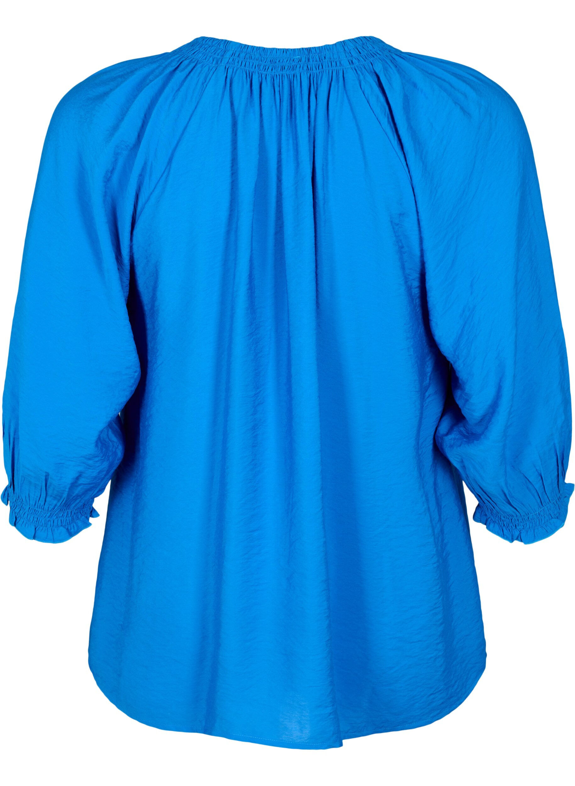 ZizziA-f&ouml;rmige Viskosebluse mit 3/4 &Auml;rmeln, Strong Blue, Packshot image number 1