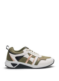 Sneakers mit breiter Passform, Army Green/Rose Gold, Packshot