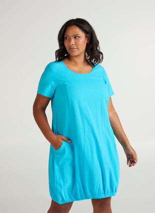 Kleid mit Taschen, River Blue, Model image number 0