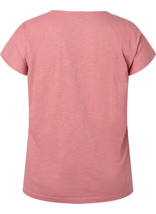 T-Shirt aus Baumwolle mit Blattprint, Old Rose W. Leaf, Packshot image number 1
