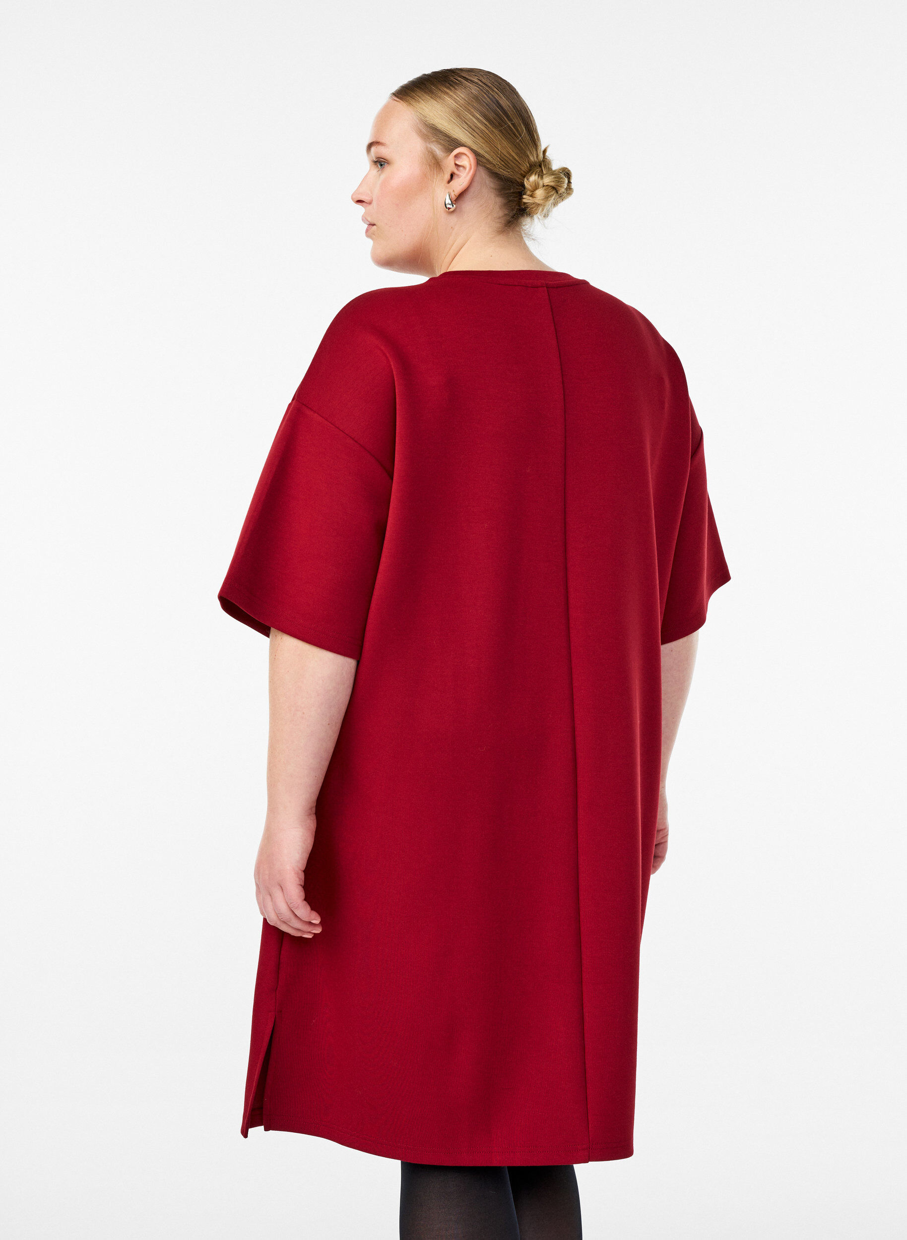 ZizziT-Shirt-Kleid aus Jersey mit Seitenschlitzen, Rot, Model image number 2