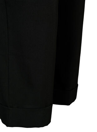 Hose mit hoher Taille und Umschlag, Black, Packshot image number 3