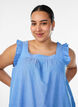 Midikleid aus Baumwolle mit R&uuml;schendetails, Blau, Model image number 2