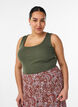 Tailleiertes Top mit Motiv, Gr&uuml;n, Model image number 0