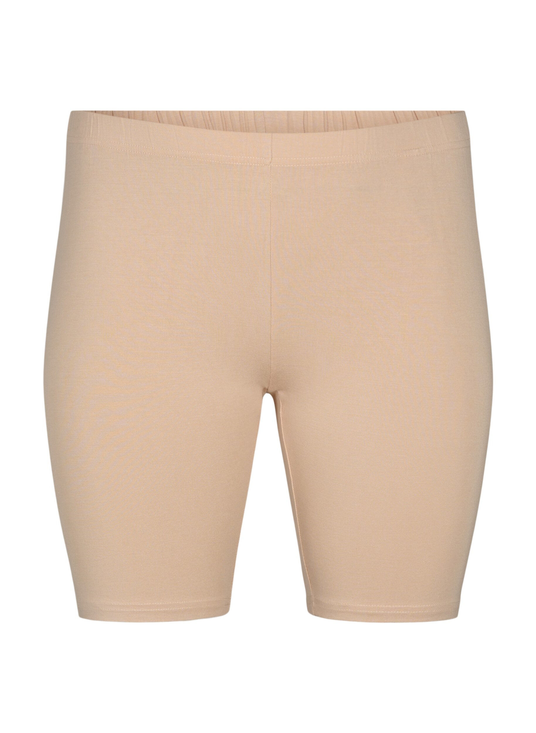 Zizzi2er-Pack Radlershorts aus Viskose, Beige, Packshot image number 2