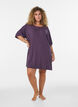 Nachthemd aus Viskose-Jersey mit Rippstruktur, Lila, Model image number 1