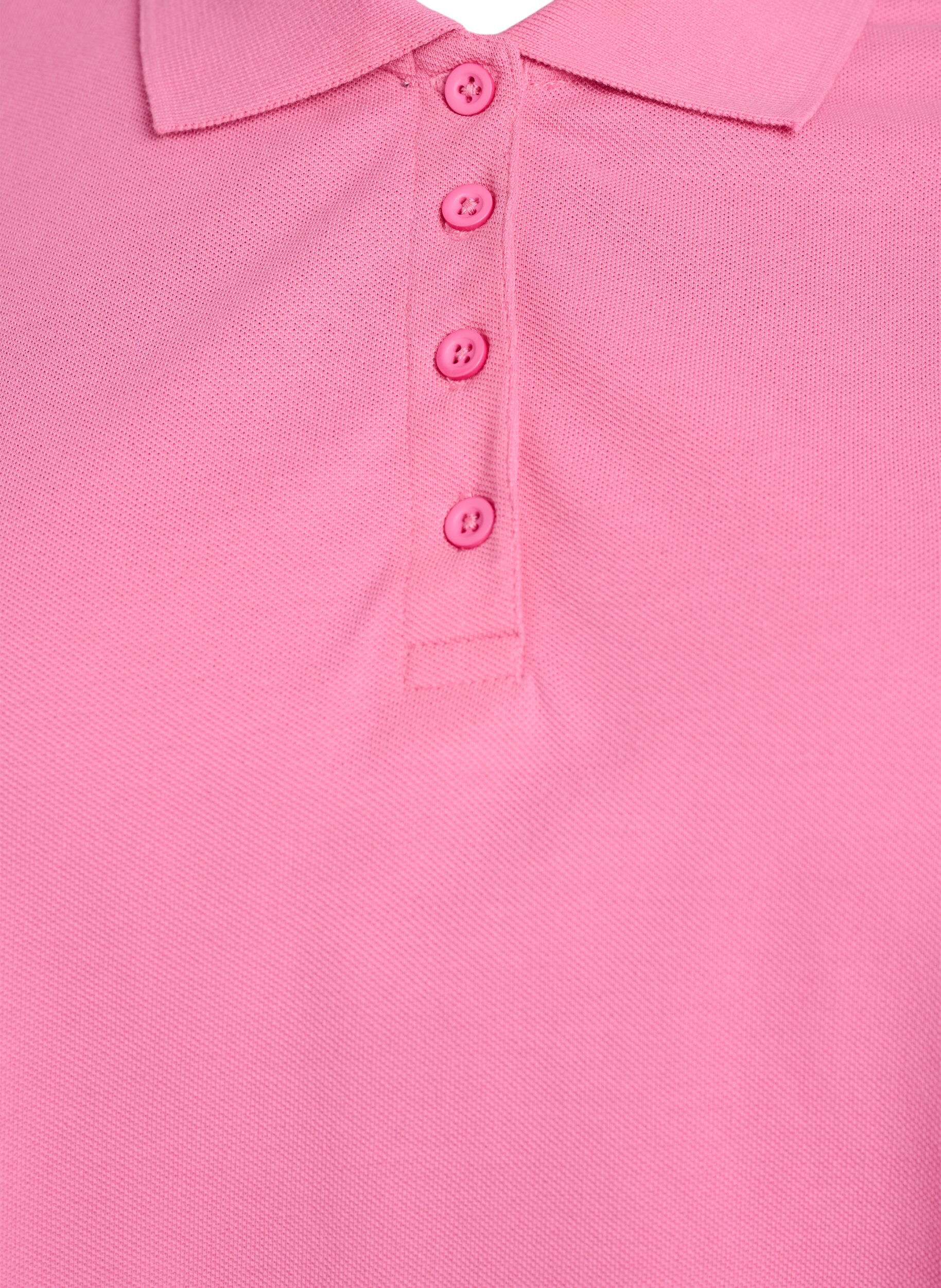 ZizziPoloshirt mit kurzen &Auml;rmeln, Pink, Packshot image number 2