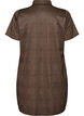 Kurzes kariertes Kleid mit Hemdkragen, Braun, Packshot image number 1