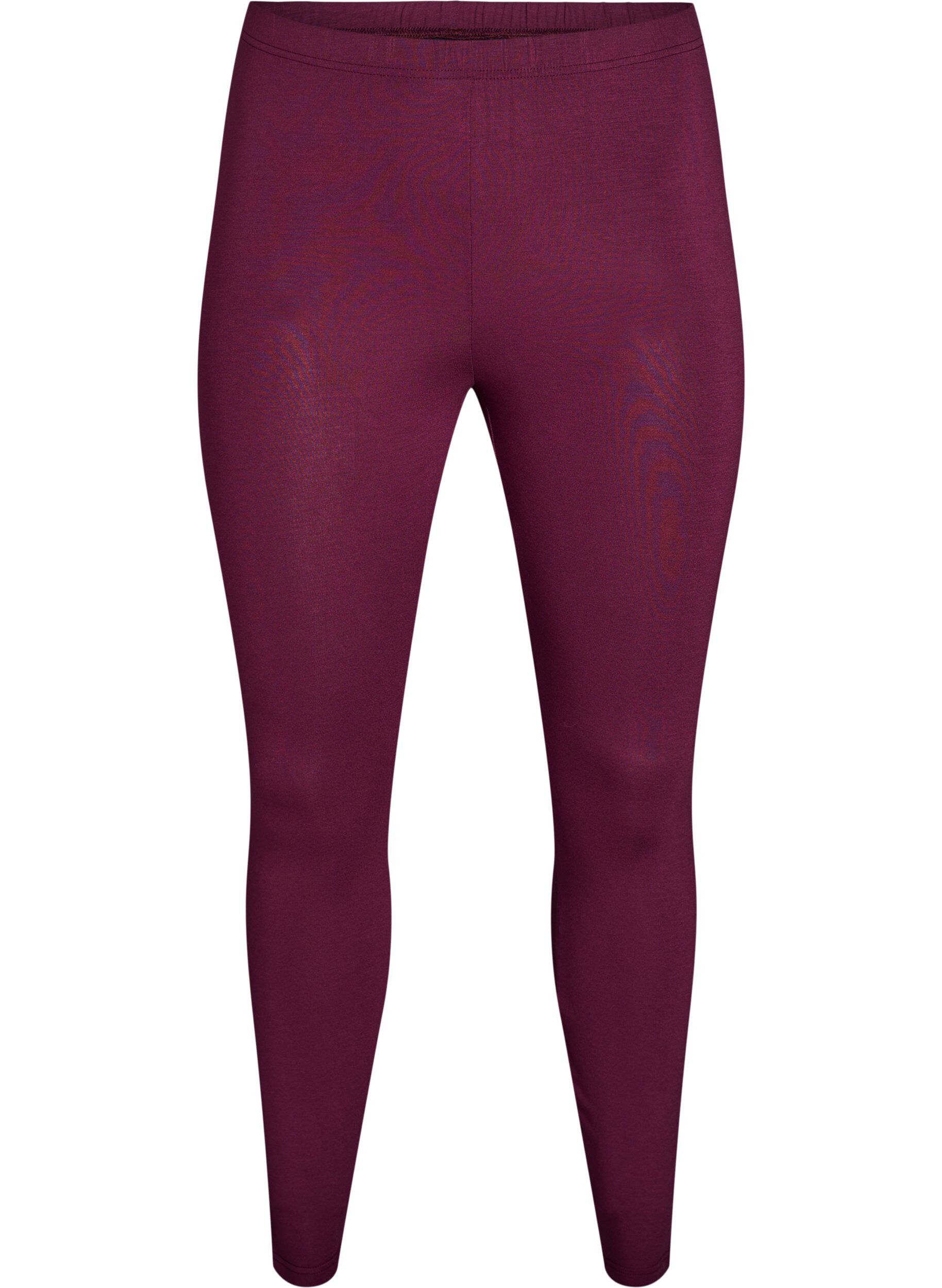 ZizziBasic Leggings aus Viskose, Dunkles Bordeaux, Packshot image number 0