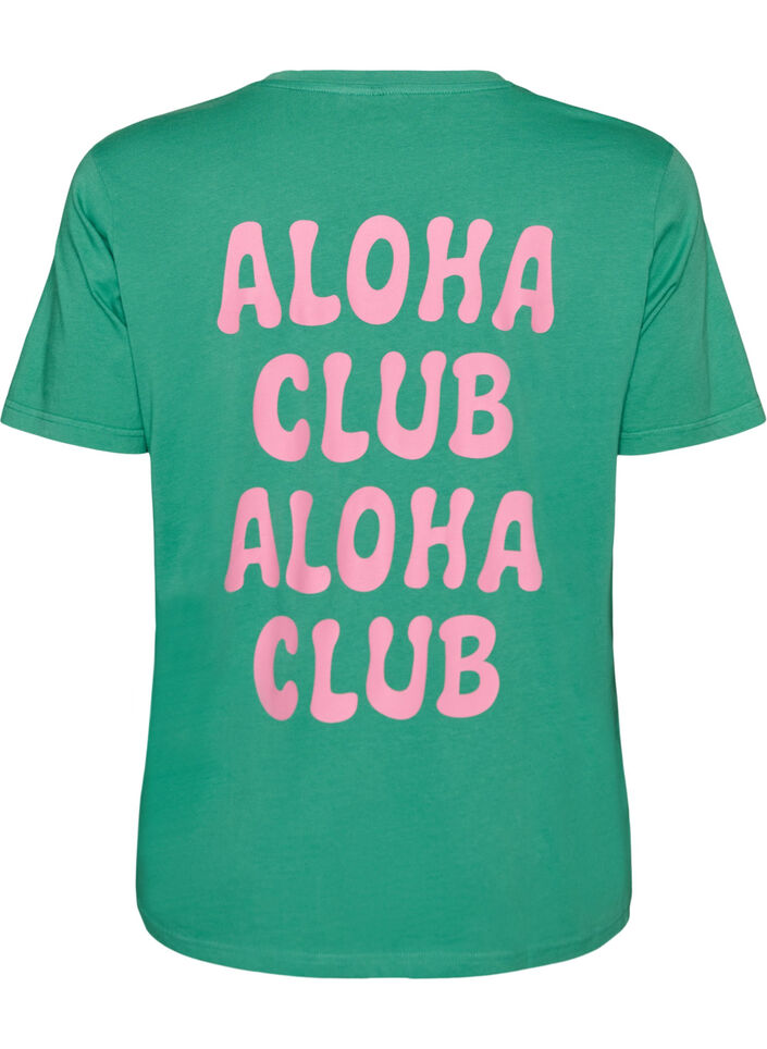 T-Shirt aus Bio-Baumwolle mit R&uuml;ckenprint, Gr&uuml;n, Packshot image number 1