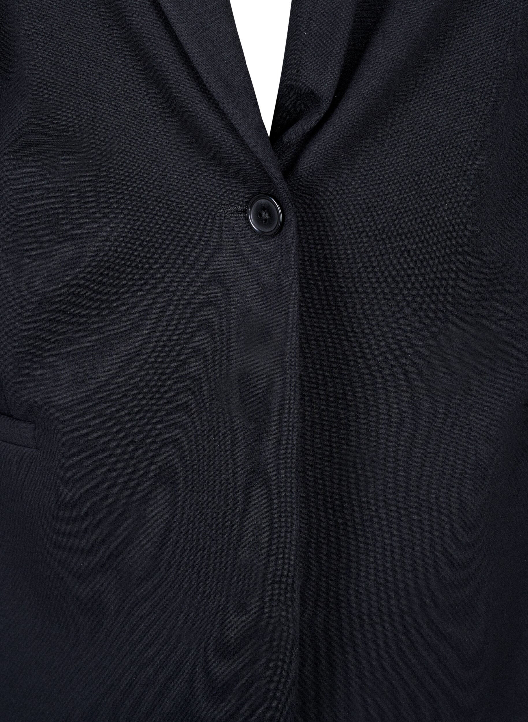 ZizziSchlichter Blazer mit Knopfverschluss, Schwarz, Packshot image number 2