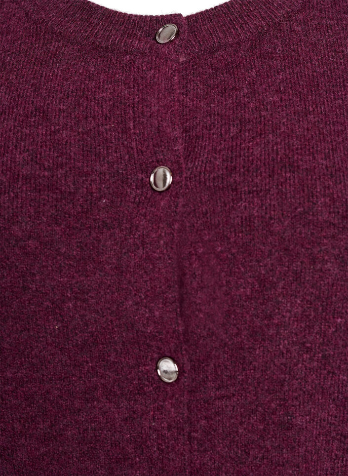 Strickjacke mit kurzen &Auml;rmeln, Dunkles Bordeaux, Packshot image number 2