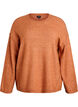 Lockerer Strickpullover mit Kontrastn&auml;hten, Orange, Packshot image number 0