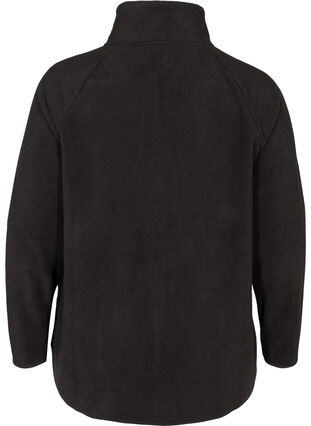 Fleece Cardigan mit Reißverschluss, Black, Packshot image number 1