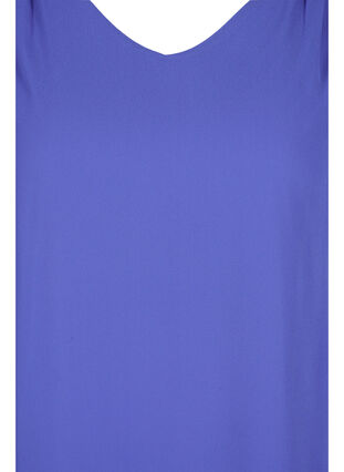 Bluse mit kurzen Ärmeln, Dazzling Blue, Packshot image number 2