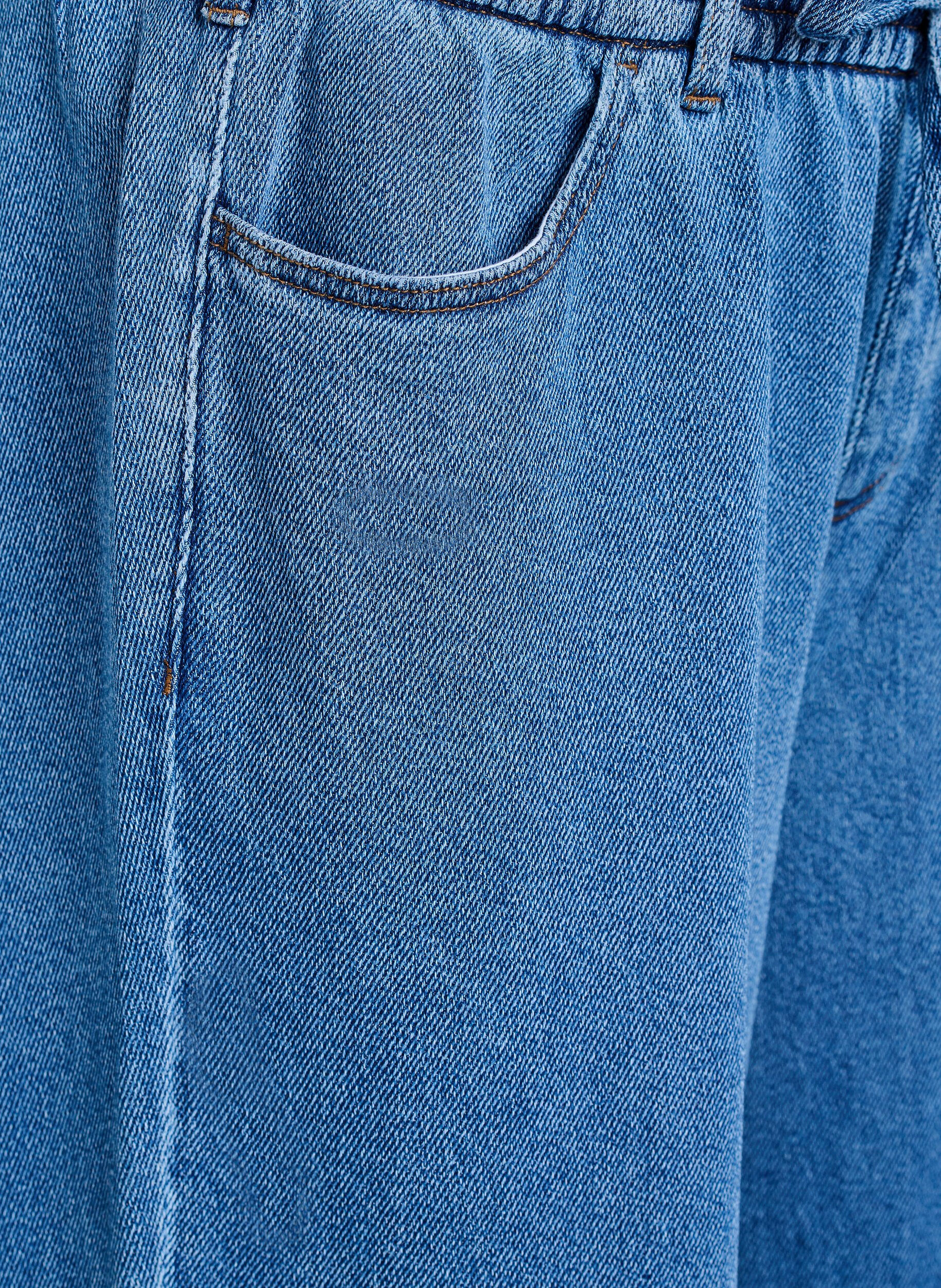 ZizziJeans mit lockerer Passform, elastischem Bund und Tunnelzug, Blau, Packshot image number 2