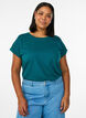 Kurz&auml;rmeliges T-Shirt aus Baumwollmischgewebe, Gr&uuml;n, Model image number 0