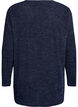 Lang&auml;rmelige Bluse mit Struktur, Blau, Packshot image number 1