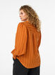 Bluse mit Längsstreifen, Orange, Model image number 2