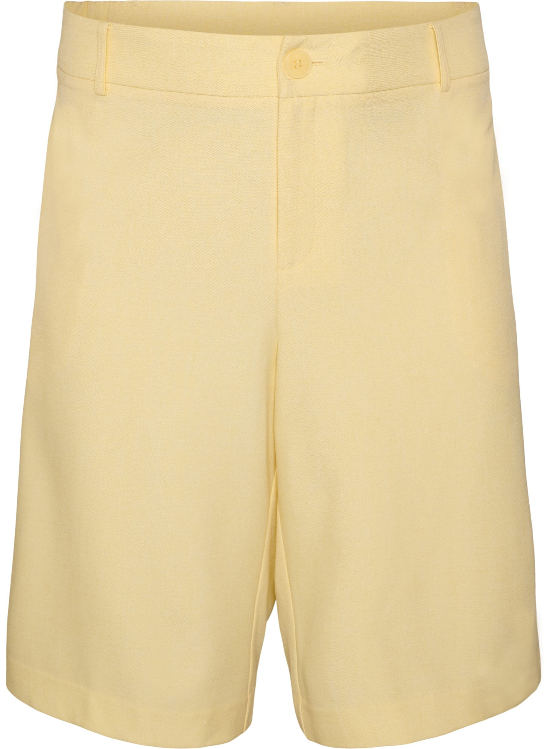 ZizziLockere Bermudashorts mit hoher Taille, Gelb, Packshot image number 0