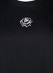 T-Shirt aus Baumwolle mit aufgesticktem Detail, Schwarz, Packshot image number 2