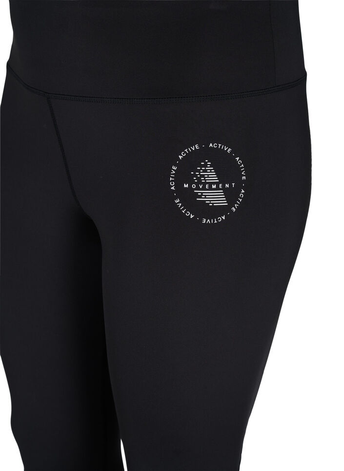 Unifarbene Fitness-Leggings, Black, Packshot image number 2