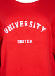 Sweatshirt mit geprägtem Textdesign, Rot, Packshot image number 2