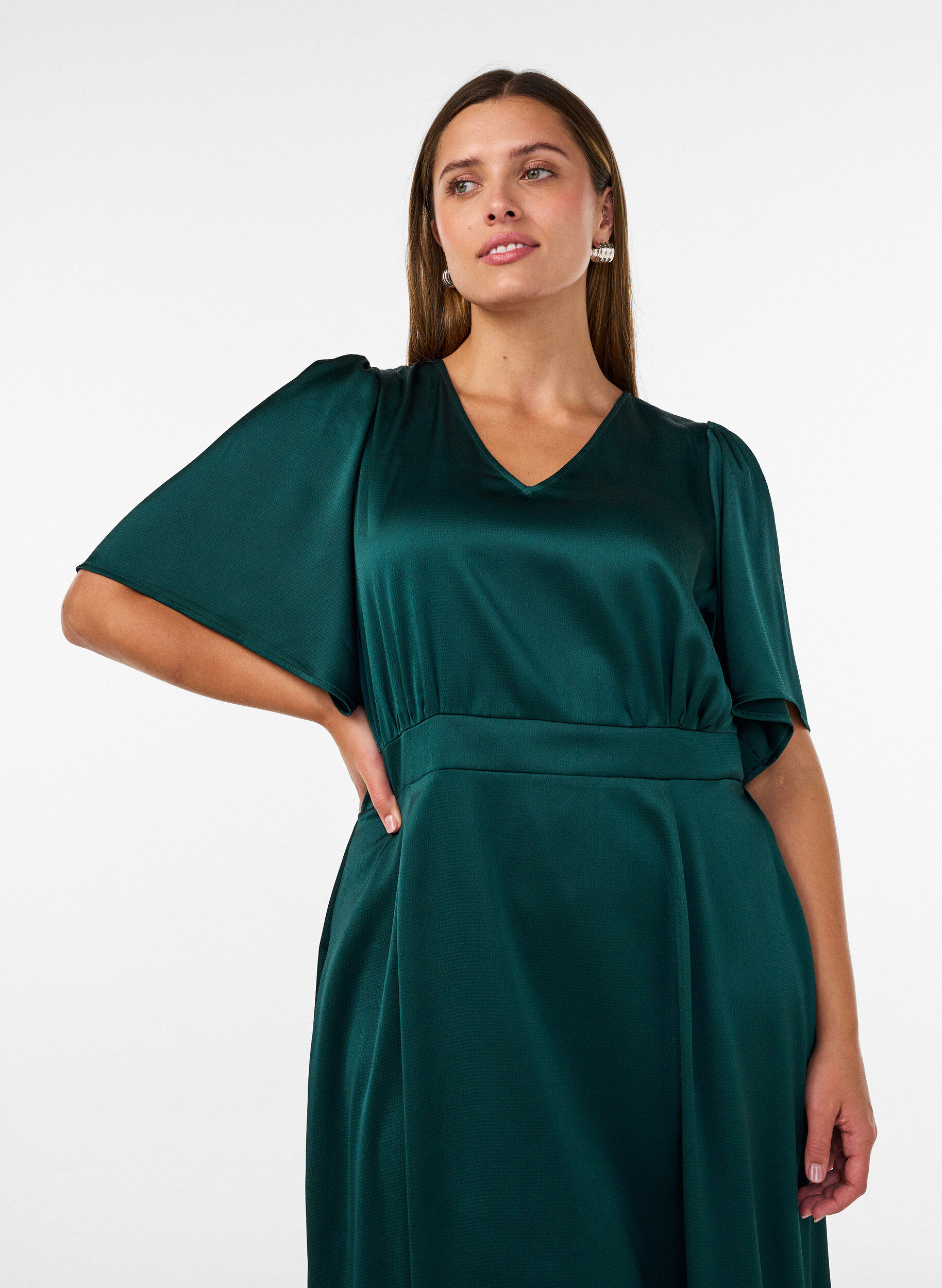 ZizziEmpire-Partykleid in Midil&auml;nge, Gr&uuml;n, Model image number 2
