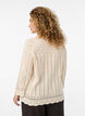Stricktop mit Lochstickerei und 3/4-&Auml;rmeln, Beige, Model image number 2
