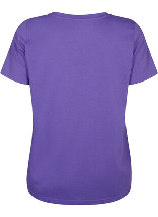 Kurzärmeliges T-Shirt mit V-Ausschnitt, Ultra Violet, Packshot image number 1