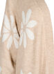 Lange Strickjacke mit floralem Muster, Simply Taupe Comb, Packshot image number 2