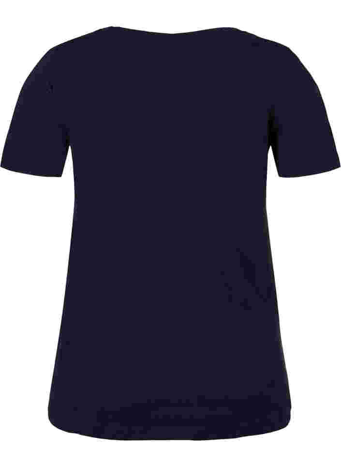 Kurzärmeliges Baumwoll-T-Shirt mit Print, Night Sky Love Love, Packshot image number 1