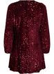 Kurzes Kleid mit Pailletten in A-Linie, Rot, Packshot image number 1