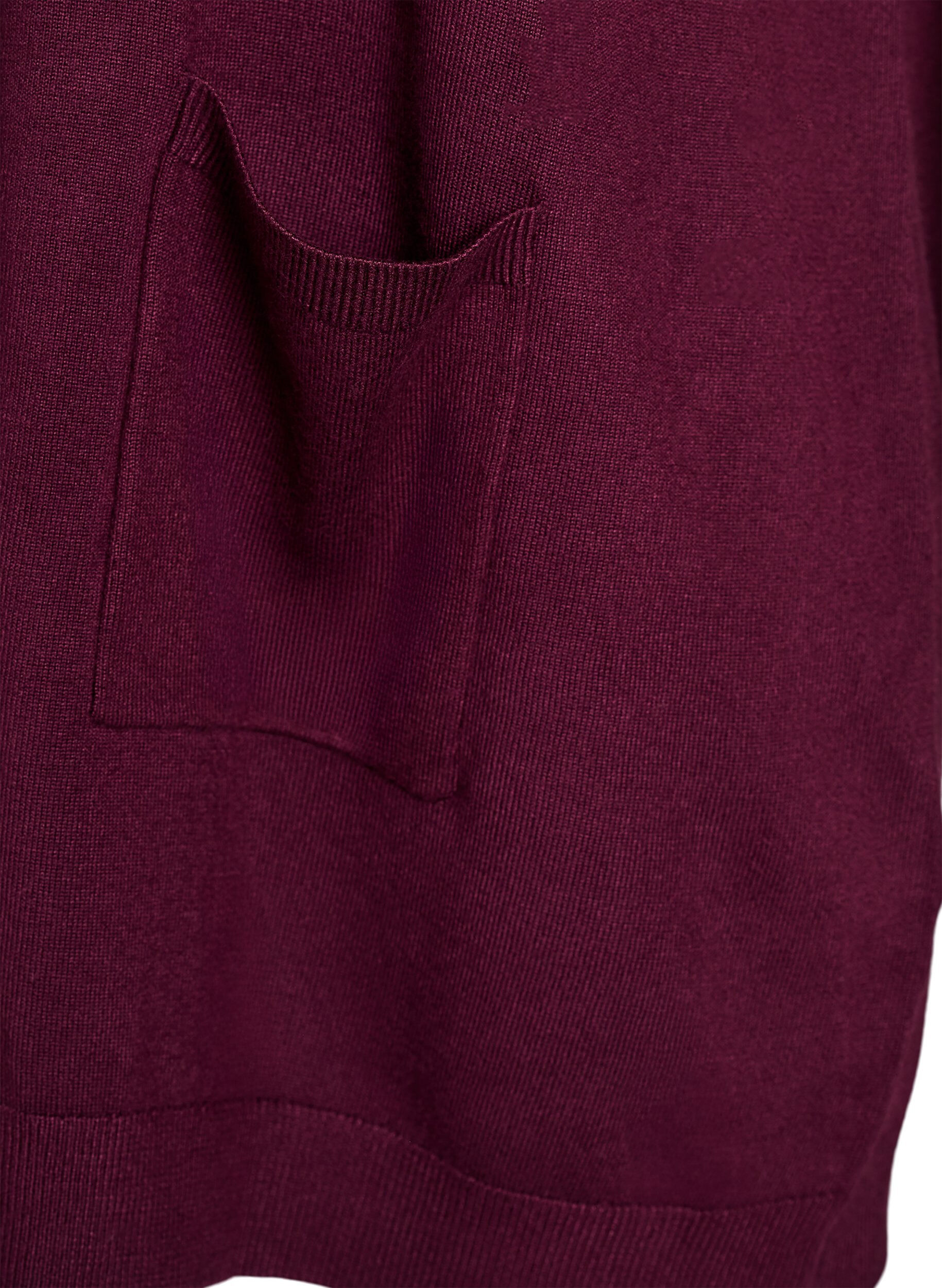 ZizziLange Strickjacke aus Viskose-Mischung, Rot, Packshot image number 2