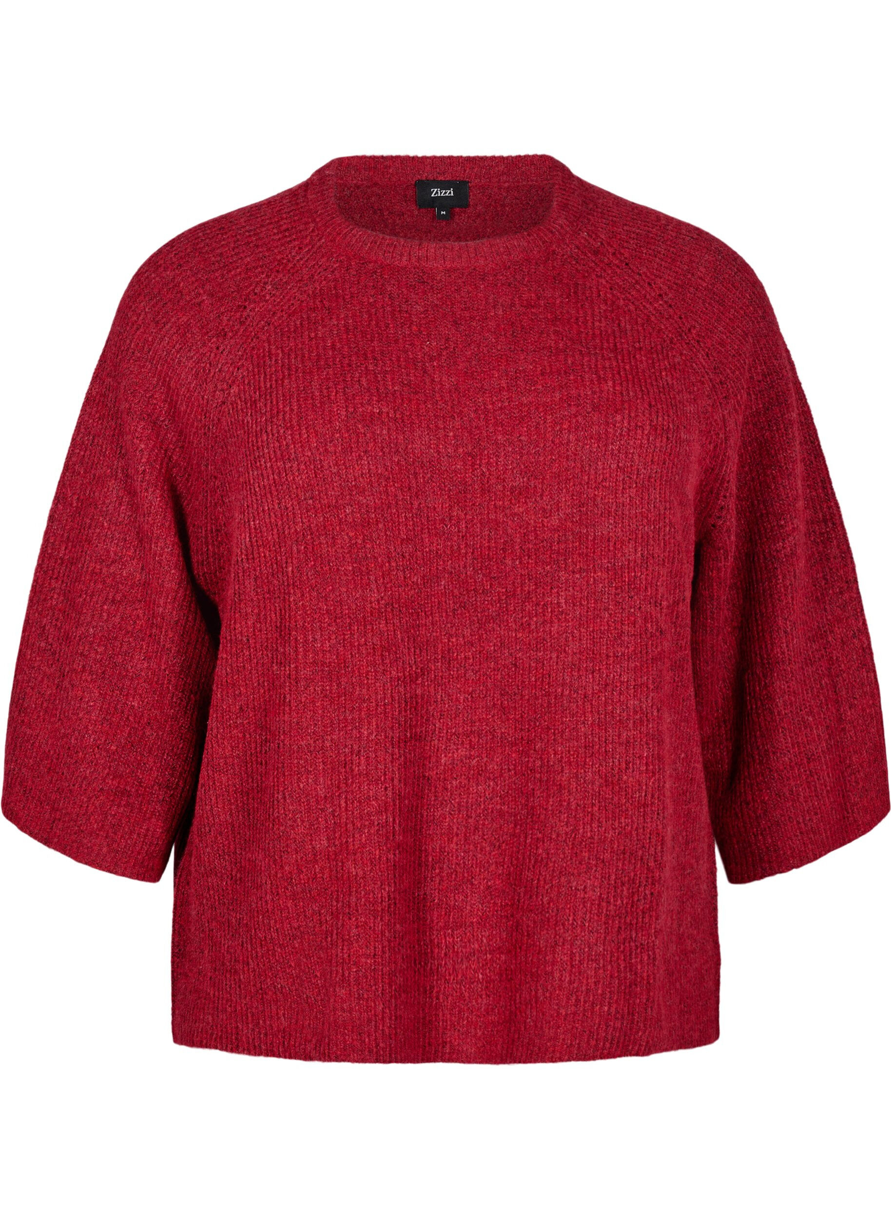Ripppullover mit 3/4-&Auml;rmeln