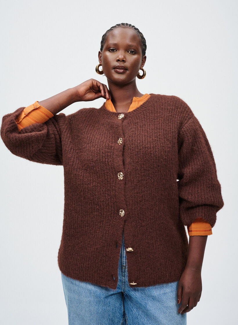 Bluse mit Längsstreifen, Orange, Image image number 0