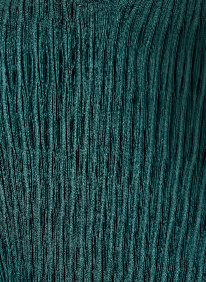 Bluse mit welliger Struktur und Ballonform, Gr&uuml;n, Packshot image number 2