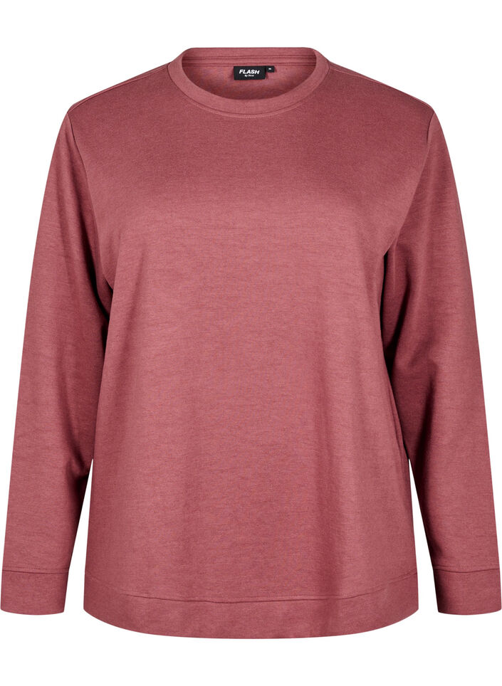 Sweatshirt mit Rundhalsausschnitt, Braun, Packshot image number 0