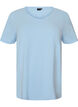Einfarbiges basic T-Shirt aus Baumwolle, Blau, Packshot image number 0